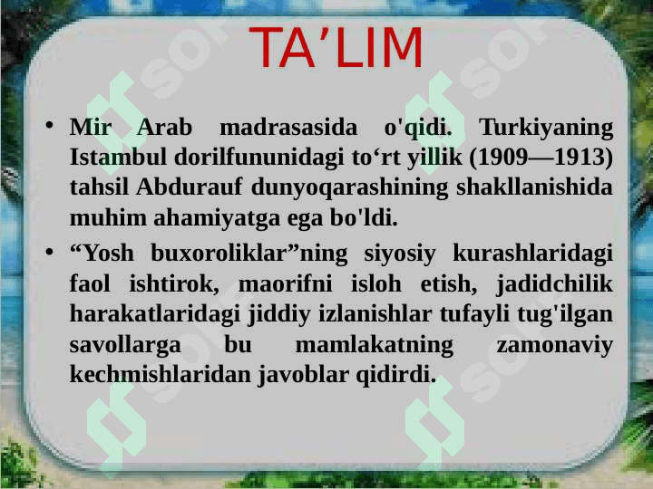 ABDURAUF FITRAT 5