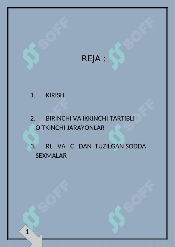 RC va  RL  zanjirlarda o’tkinchi  jarayonlar 3
