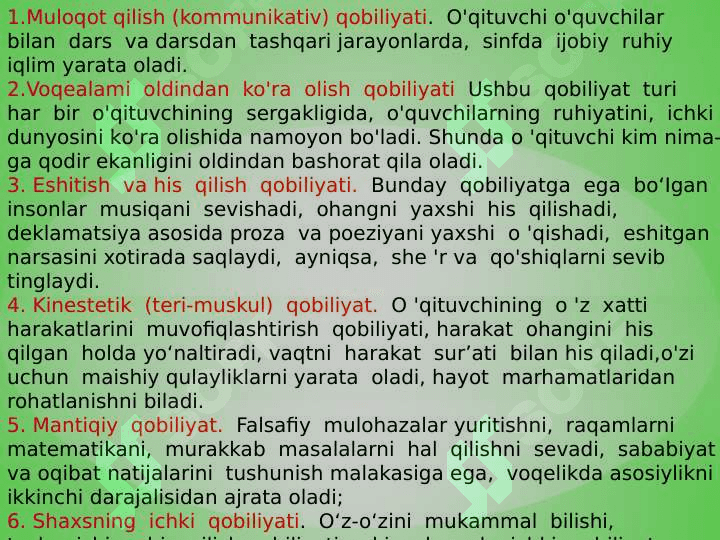 Pedagogik qobilyat – pedagogik mahoratning asosi sifatida 5
