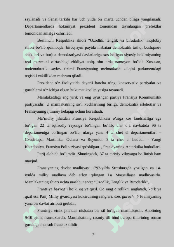 Fransiya respublikasi 7