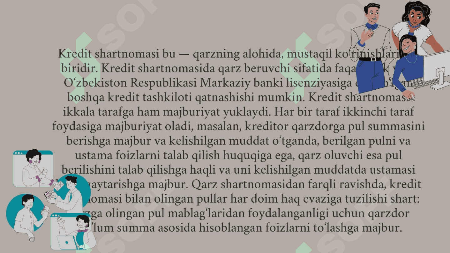 Kreditlashning asosiy me'yorlari 4