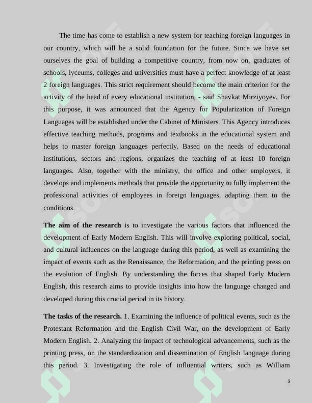 Influence on the development of Early Modern English 3