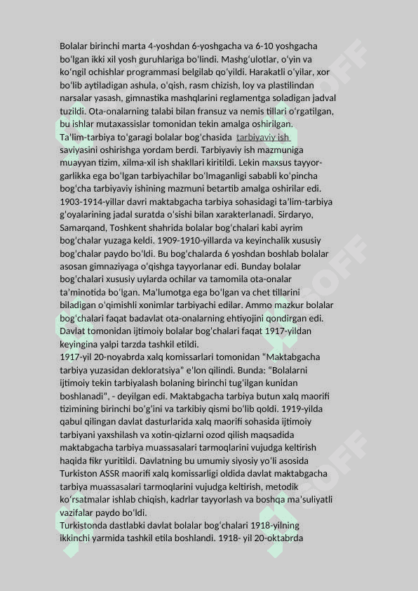 O’zbekistonda maktabgacha tali’mni vujudga kelishi 7