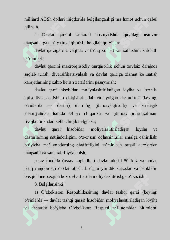 Davlat qarzining sabablari, oqibatlari va tartibga solish usullari 8