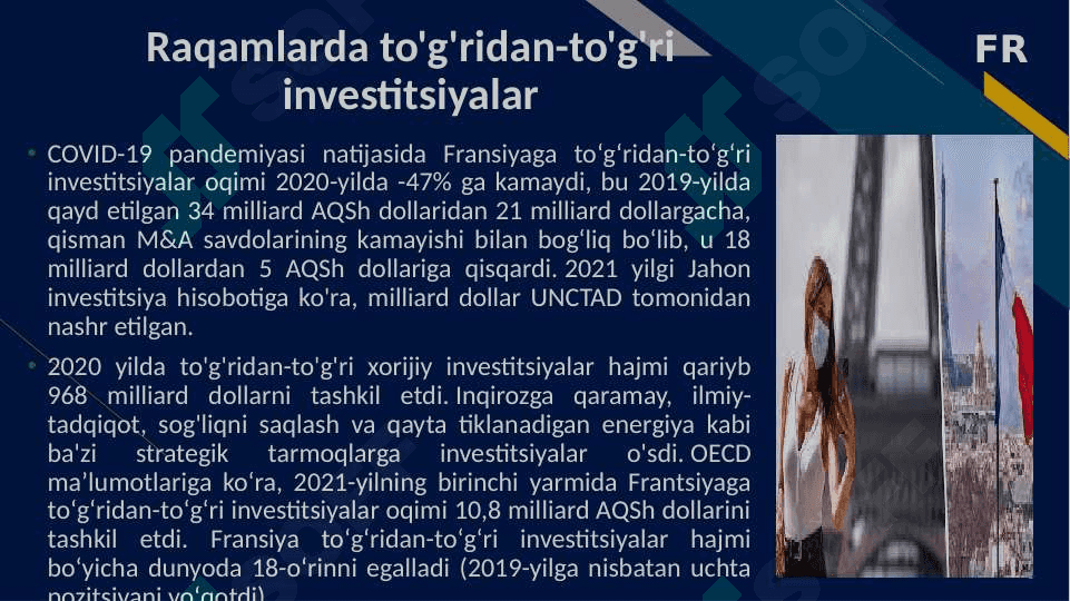 Fransiya va O’zbekistonning  investitsion siyosati 8