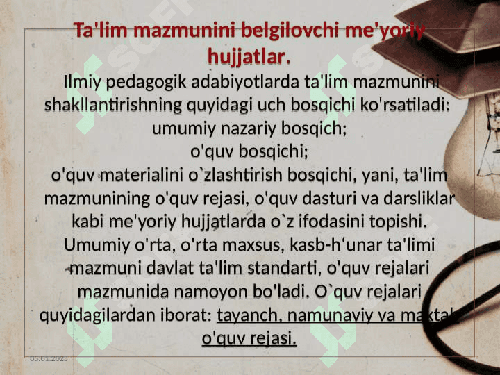 TA'LIM  MAZMUNI 2