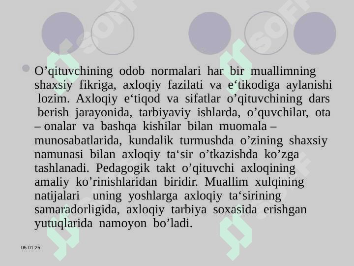 PEDAGOGIK TAKT UNING MOHIYATI VA MAZMUNI 7