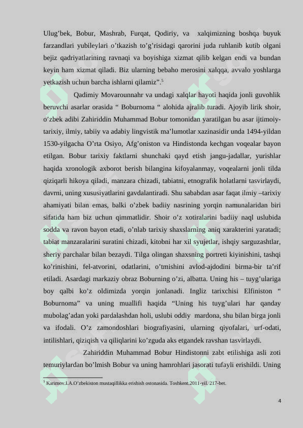 Zahiriddin Muhammad  Boburning hayoti va ijodiy merosi 4