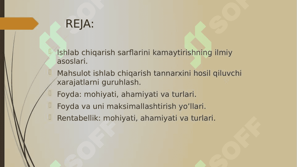 SANOATDA TANNARX, FOYDA VA ISHLAB ChIQARISh RENTABELLIGI 2