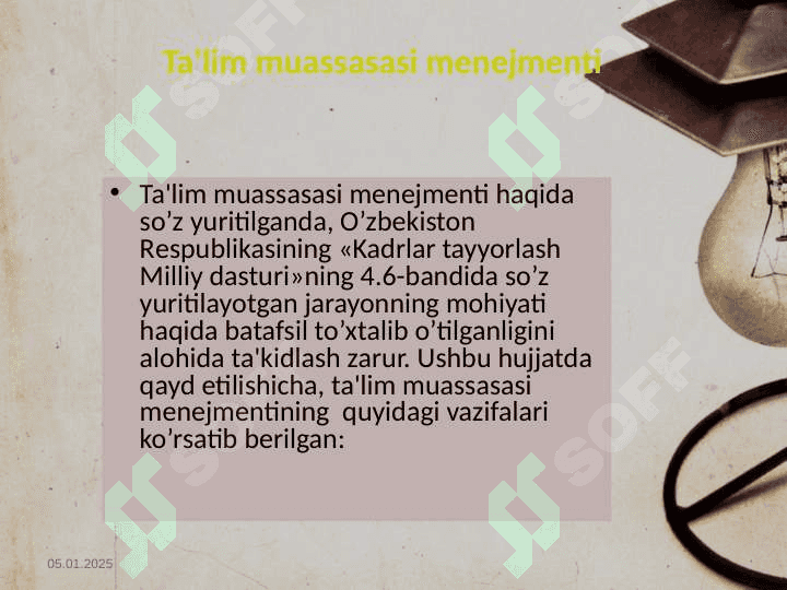 Ta'lim muassasasi mеnеjmеnti  Ta’lim muassasalari menejmenti 3