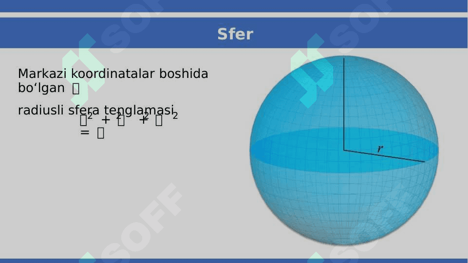 Ikkinchi tartibli sirtning ta'rifi. Ellipsoid. Giperboloid. Paraboloid 8