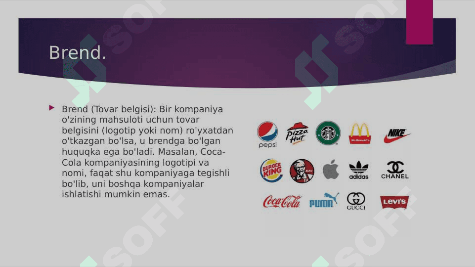 SANOAT MULKIGA BO’LGAN HUQUQ 7
