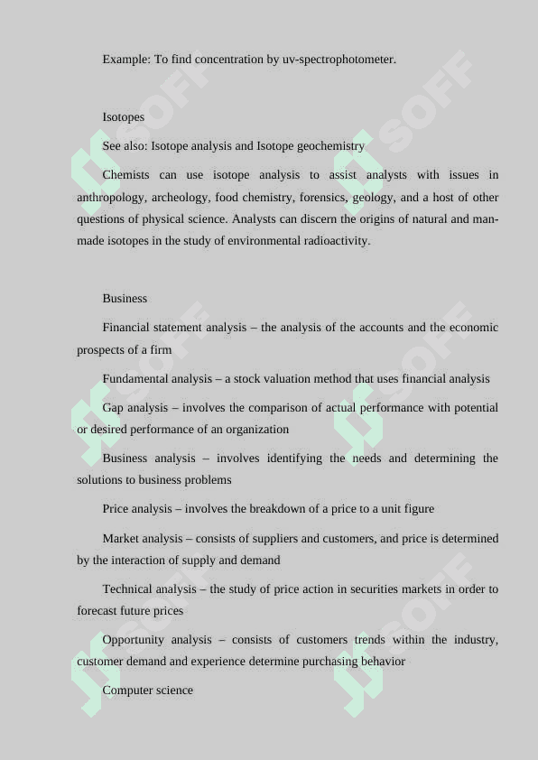 Analysis and synthesis in articles 3