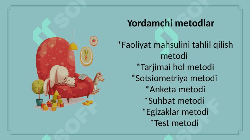 Boģcha yoshidagi bolalarda sotsiometrik tadqiqot 7