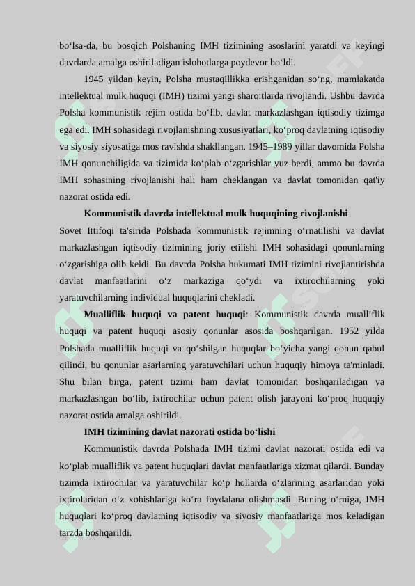 Polshada intellektual mulk huquqi 7