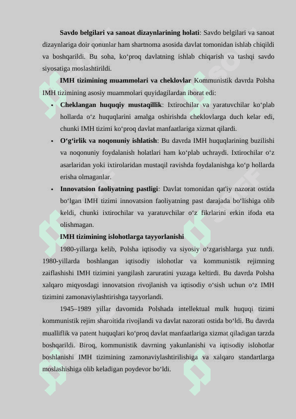 Polshada intellektual mulk huquqi 8