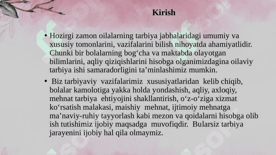 Oila xo’jaligini o’rgatish yo’llari 3