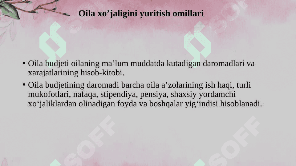 Oila xo’jaligini o’rgatish yo’llari 4