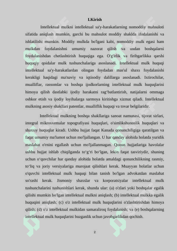 Kanada intelektual mulk huquqi 2