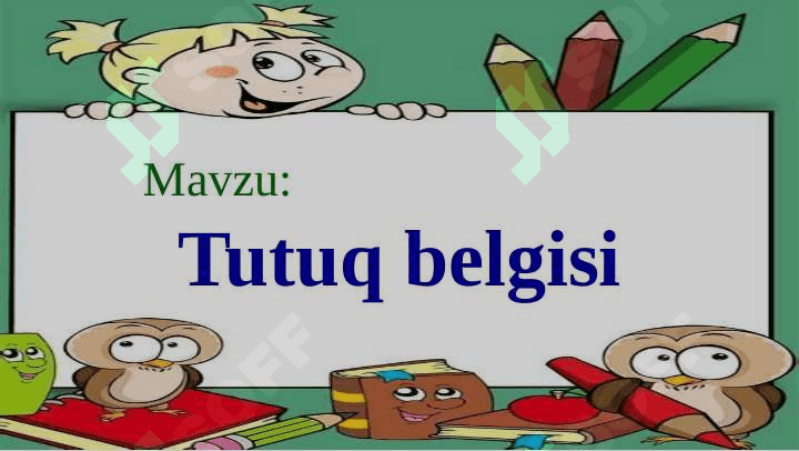 Tutuq belgisi (') Alifbe 2