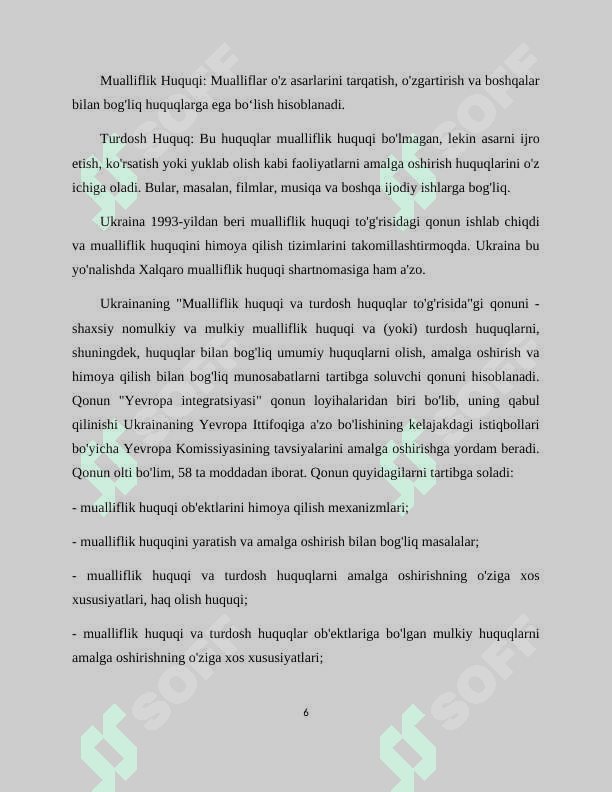 Ukraina Respublikasida intellektual mulk huquqi 6