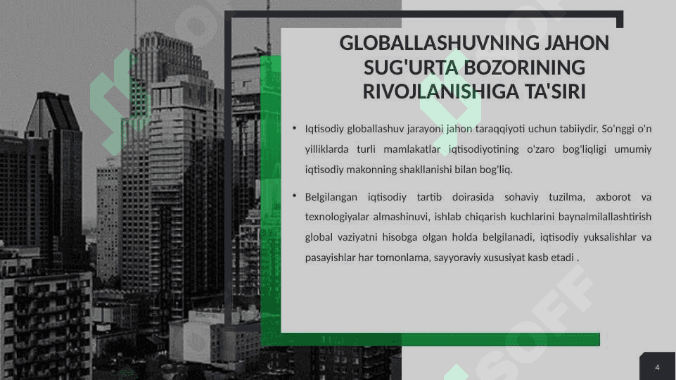 Dunyo sug‘urta bozorining rivojlanishi an’analari va istiqboli. 4