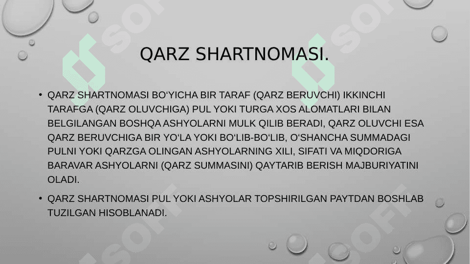 Qarz va kredit shartnomasi 3