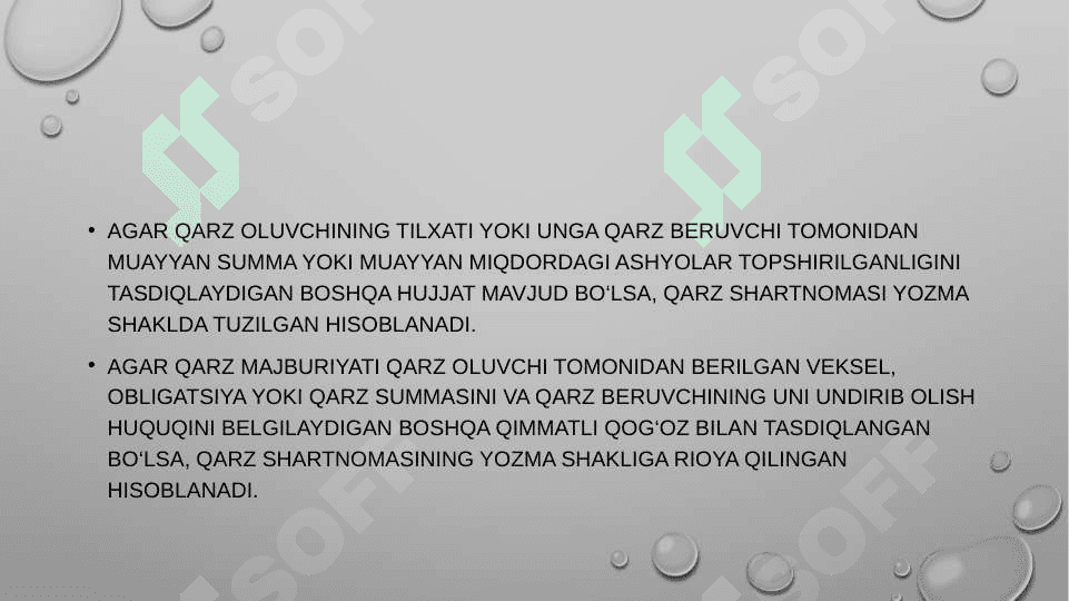 Qarz va kredit shartnomasi 5