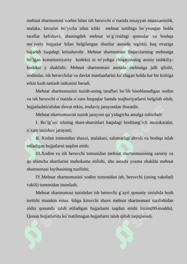 O'ZBEKISTON RESPUBLIKASI MEHNAT KODEKSI 4