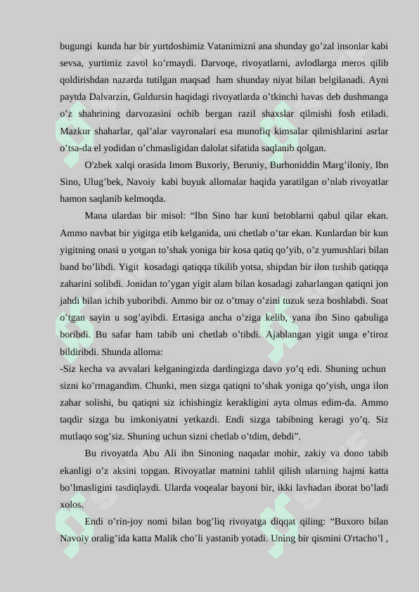 O`rta Osiyo xalqlarining og`zaki ijod yodgorliklari (afsonalar) 7