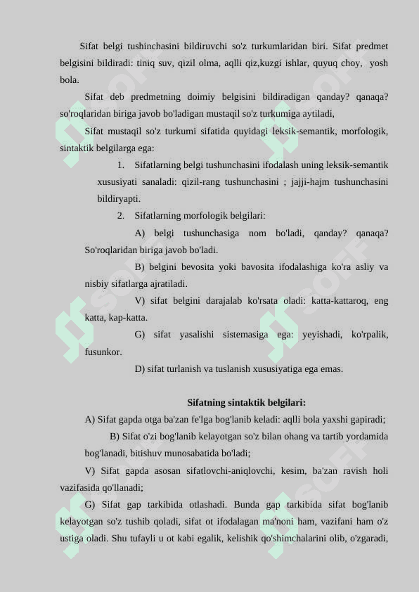 SIFATLARDA DARAJA 2
