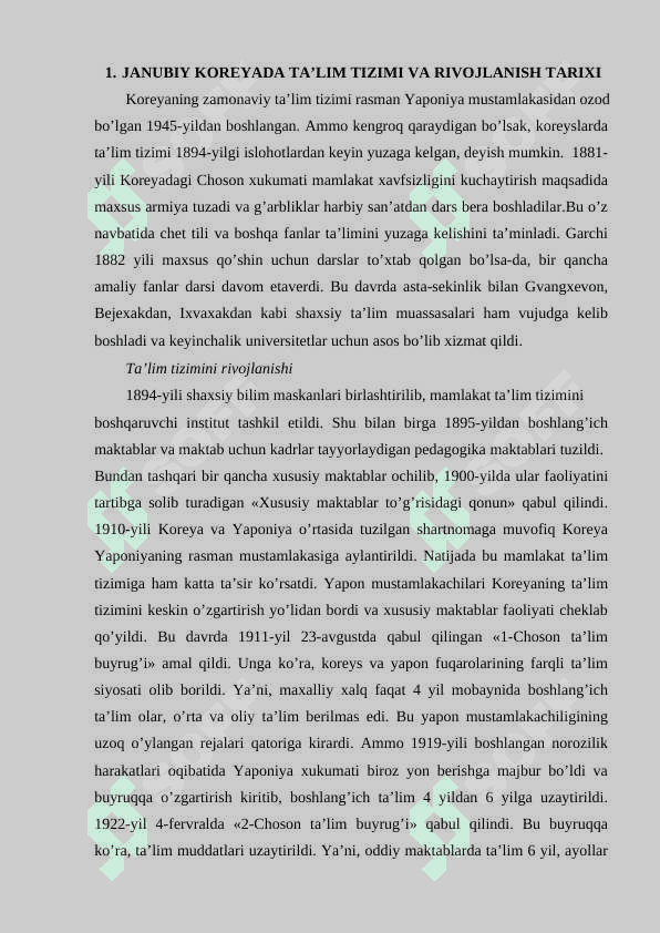 KOREA MILLIY TASNIFLASH TIZIMI 2