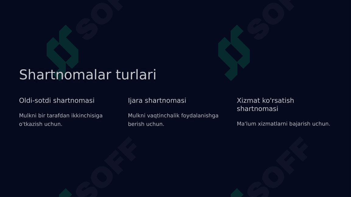 Shartnomalar to'g'risida umumiy tushunchalar 4