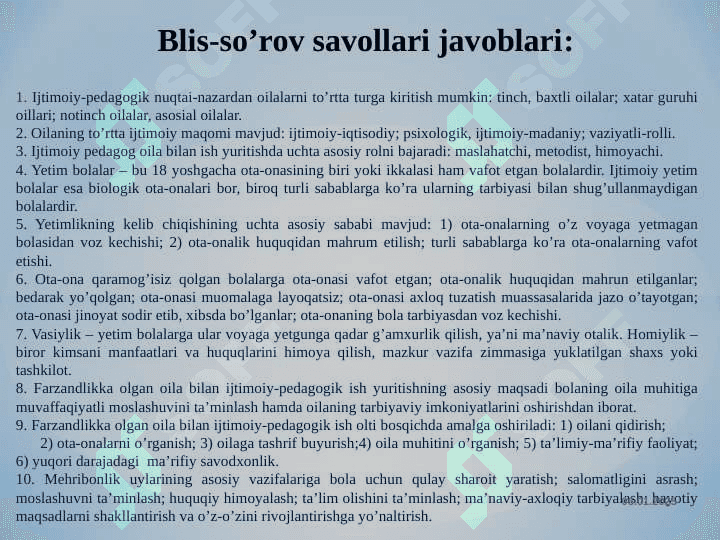 Oilalalarga pedagogik yordam ko’rsatish 3
