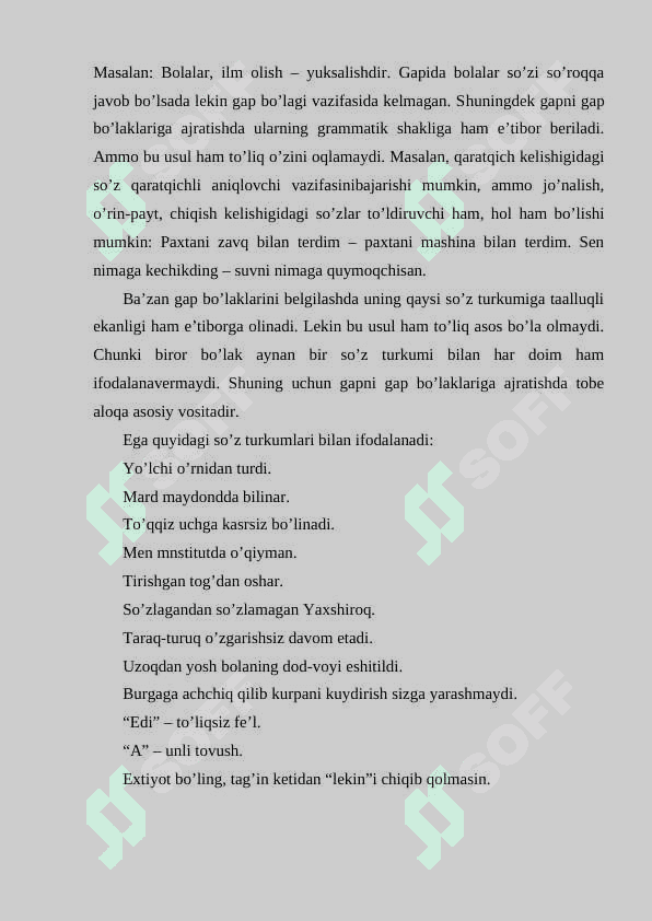 GAP VA UNING TUZILISHI 5