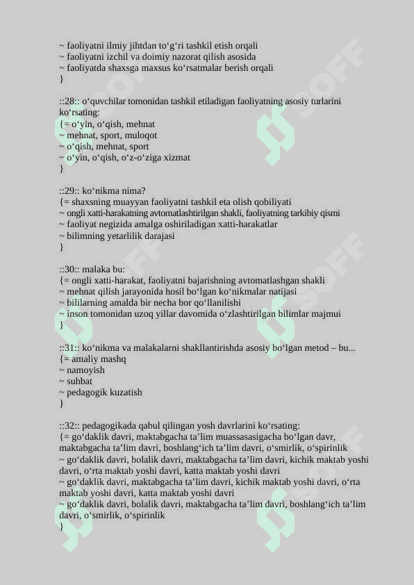 Inklyuziv ta'lim test javobi bilan birga 6