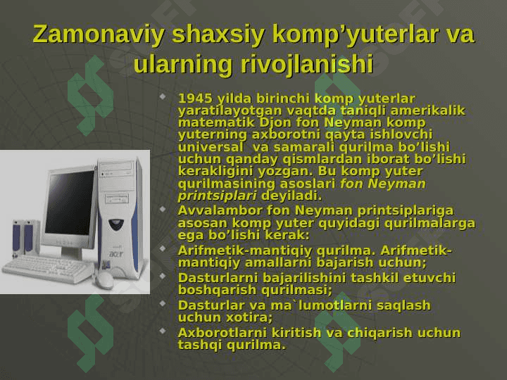 Kompyuter haqida malumot 3