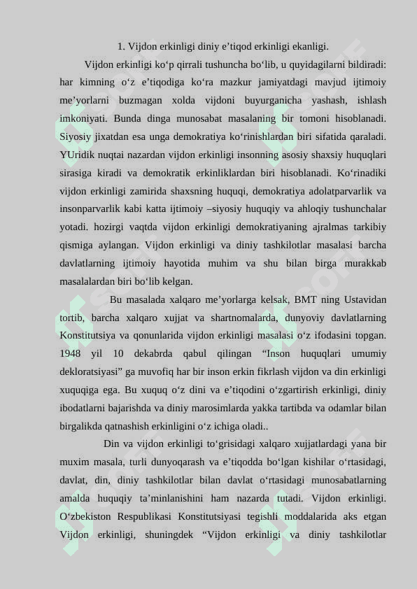 MUSTAQILLIK VA DIN. DINIY EKSTREMIZM VA FUNDAMENTALIZM 2
