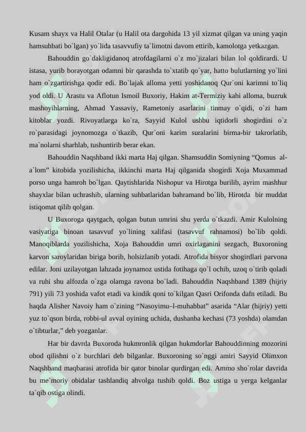 BAHOUDDIN NAQSHBAND HAYOTI VA IJODI 3