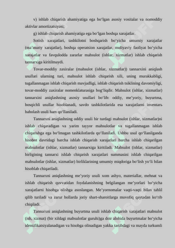 Buyurtmali kalkulyatsiya qilish usuli 6