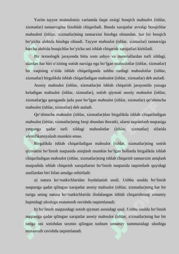 Buyurtmali kalkulyatsiya qilish usuli 8