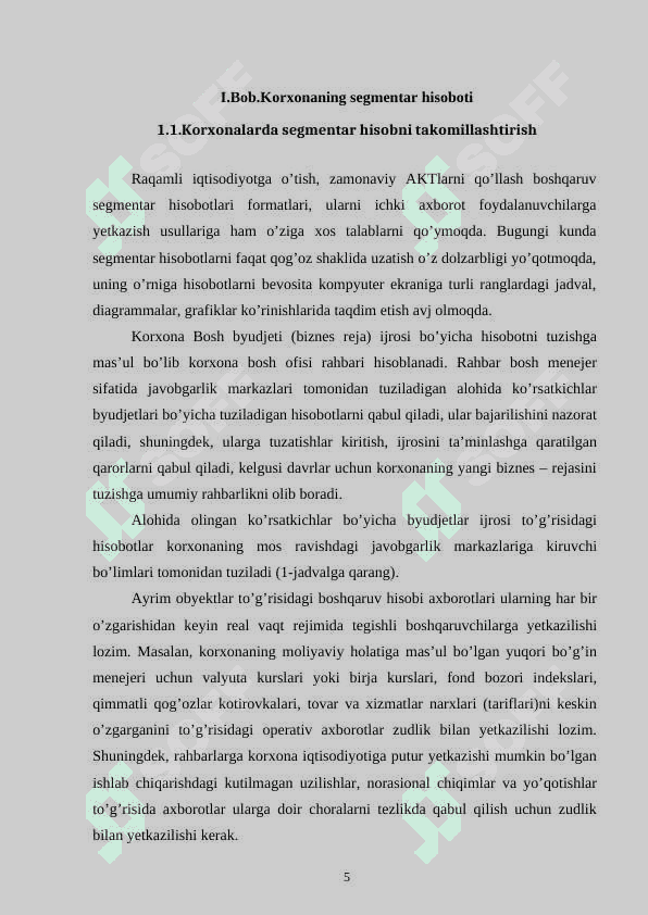 korxonaning segmentar hisoboti 5
