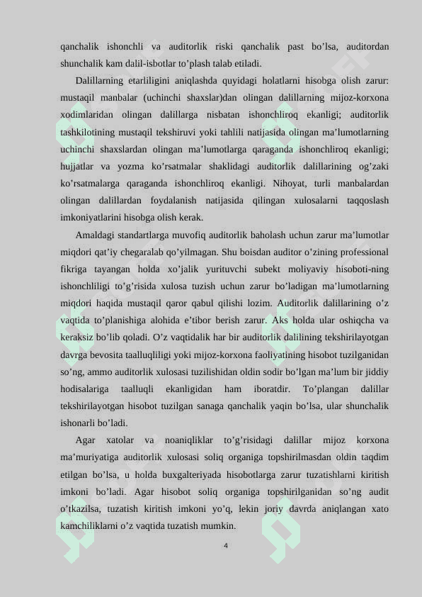 Auditorlik dalillari va ularni olish usullari 4