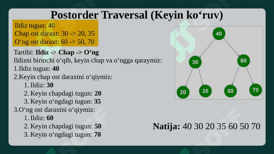 Binar daraxtlar ustida amallar. 5