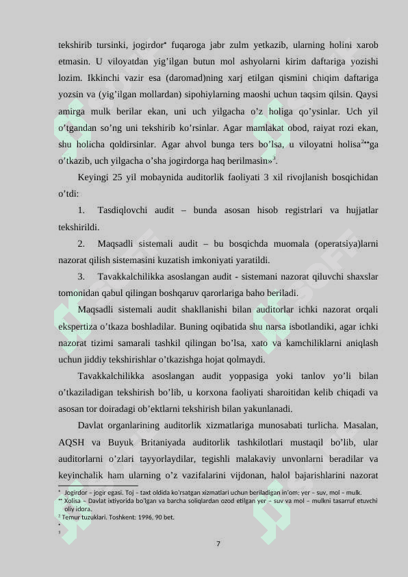 Auditorlik faoliyatining tashkiliy asoslari 7