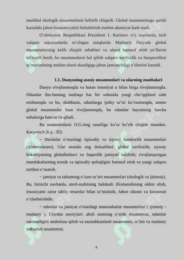 Ekologik muammolar 6