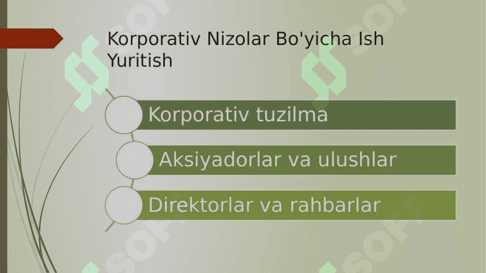 Korporativ nizolar bo`yicha ish yuritish 4