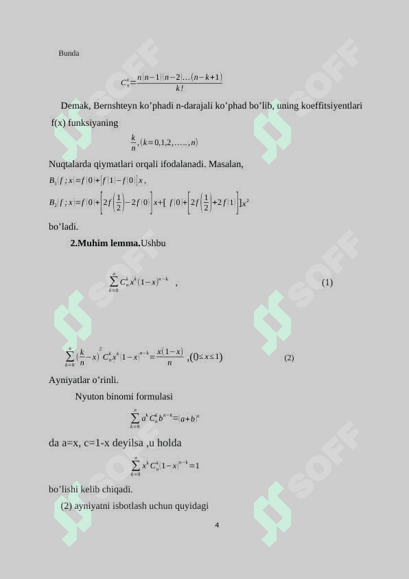 Uzluksiz funksiyani ko`p had bilan yaqinlashtrish.docx 4