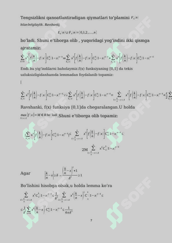 Uzluksiz funksiyani ko`p had bilan yaqinlashtrish.docx 7