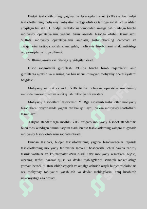BUDJET TASHKILOTLARINING YAGONA HISOBVARAQALAR REJASI 3